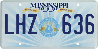 MS license plate LHZ636