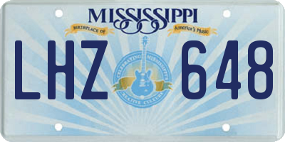 MS license plate LHZ648