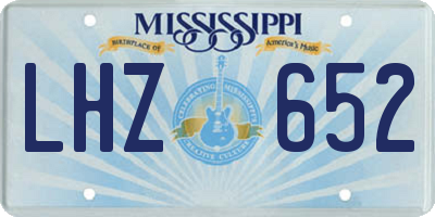MS license plate LHZ652