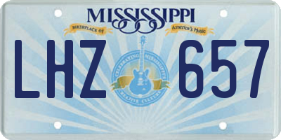 MS license plate LHZ657
