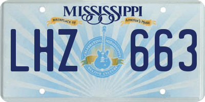 MS license plate LHZ663