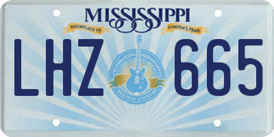MS license plate LHZ665