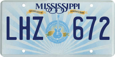 MS license plate LHZ672