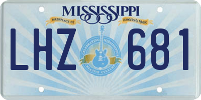 MS license plate LHZ681