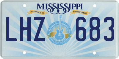 MS license plate LHZ683