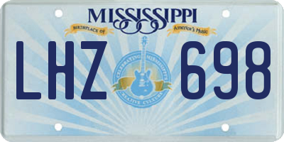 MS license plate LHZ698