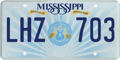 MS license plate LHZ703
