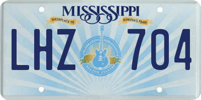 MS license plate LHZ704