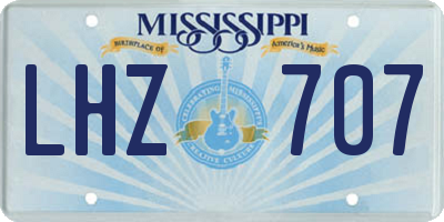 MS license plate LHZ707