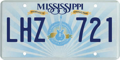 MS license plate LHZ721