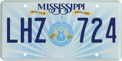 MS license plate LHZ724