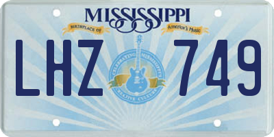 MS license plate LHZ749