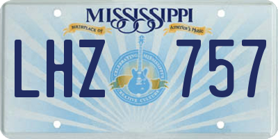 MS license plate LHZ757