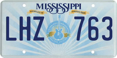 MS license plate LHZ763