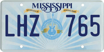 MS license plate LHZ765