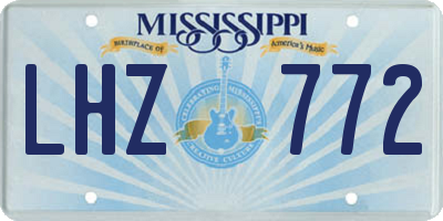 MS license plate LHZ772