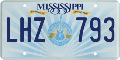 MS license plate LHZ793