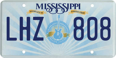 MS license plate LHZ808