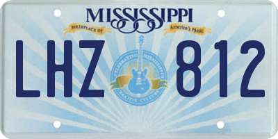 MS license plate LHZ812