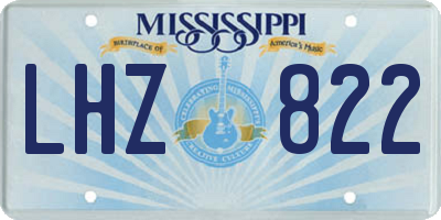 MS license plate LHZ822