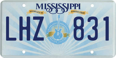 MS license plate LHZ831