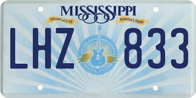 MS license plate LHZ833