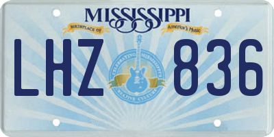 MS license plate LHZ836