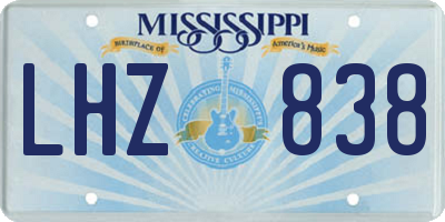 MS license plate LHZ838