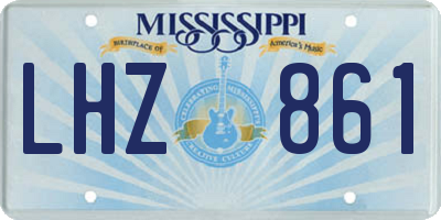 MS license plate LHZ861