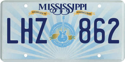 MS license plate LHZ862