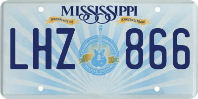 MS license plate LHZ866
