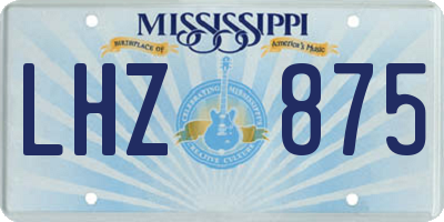 MS license plate LHZ875