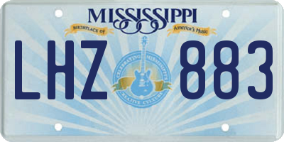 MS license plate LHZ883