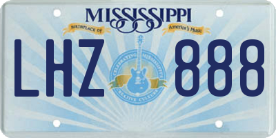 MS license plate LHZ888