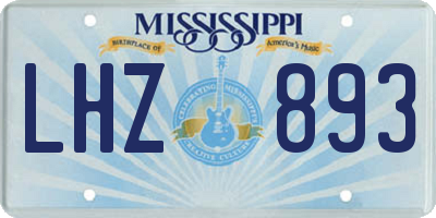 MS license plate LHZ893
