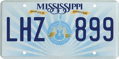 MS license plate LHZ899