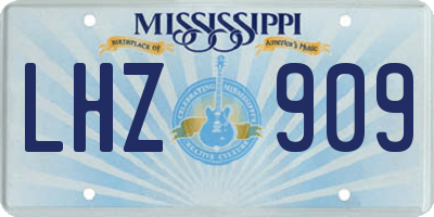 MS license plate LHZ909