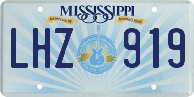 MS license plate LHZ919