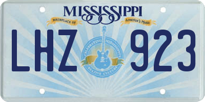 MS license plate LHZ923