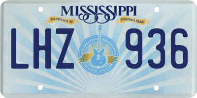 MS license plate LHZ936
