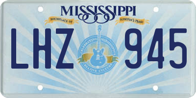 MS license plate LHZ945