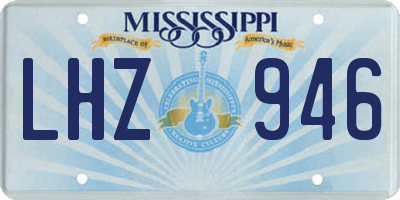MS license plate LHZ946