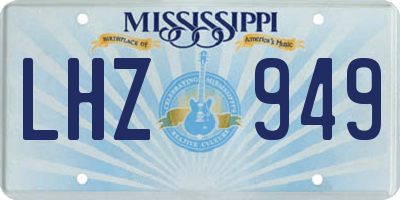 MS license plate LHZ949