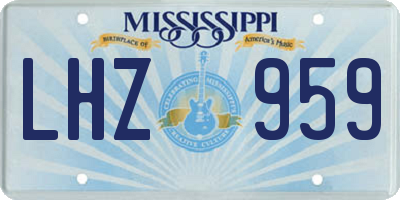MS license plate LHZ959