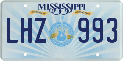MS license plate LHZ993
