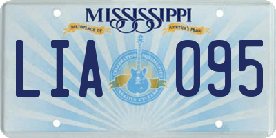 MS license plate LIA095