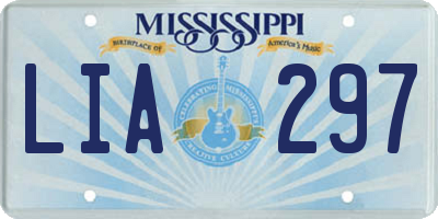 MS license plate LIA297