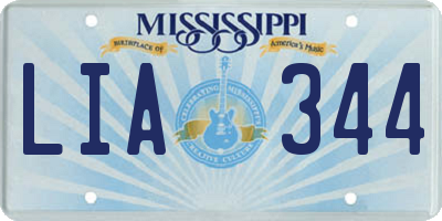 MS license plate LIA344
