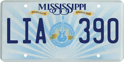 MS license plate LIA390
