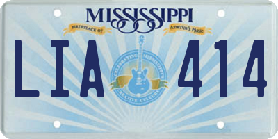 MS license plate LIA414